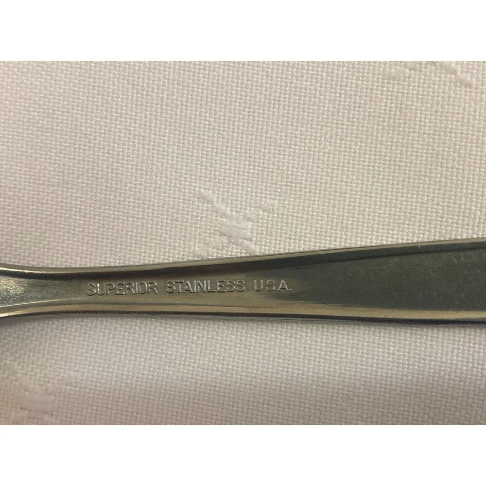 Superior Stainless Night Sky  Atomic Starburst 6 Grapefruit Spoons Flatware